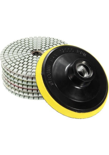 8 Adet Elmas Parlatma Pedleri Granit Taş Beton Mermer Için 4 Inç Islak / Kuru Set(Yurt Dışından)