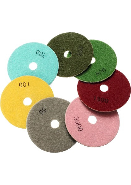 8 Adet Elmas Parlatma Pedleri Granit Taş Beton Mermer Için 4 Inç Islak / Kuru Set(Yurt Dışından) modelleri