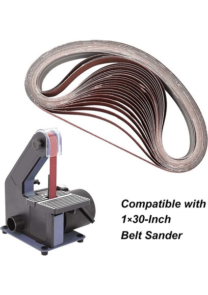 28 Adet Zımpara Bantları 1X30-INCH Zımpara Bantı Alüminyum Oksit Bantlı Zımpara Kağıdı (4 Adet 40/60/80/120/180/240/400 Irmik)(Yurt Dışından) fırsatları