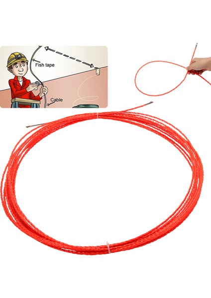 Aracı 5mm 15M Profesyonel Kablo Itmeli Çektirme Rodder Makarası Conduit Yılan Balık Teli Tel(Yurt Dışından) fiyatları