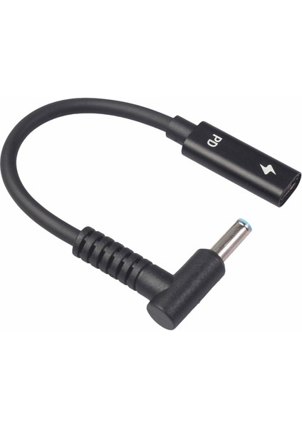 USB Tip C Dişi - HP4506 Erkek 90 ° Adaptör Kablosu 4.5x3.0mm Fiş Dc Güç Dönüştürücü Hp Için Pd Sensör Çipli