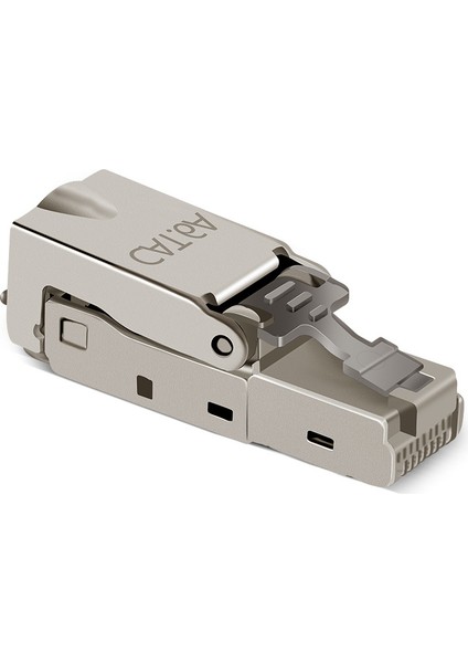 2 Adet CAT6A Koruyucu Kristal Kafa RJ45 Konnektör Metal Modül Aletsiz Konnektör Fiş Bilgisayar Kablosu Adaptörü