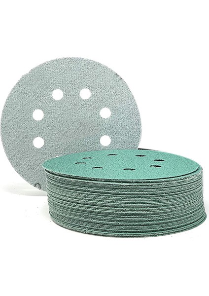 5 Inç 8 Delik 80 Kum Kanca Döngü Zımpara Diskleri Orbital Zımpara Kağıdı, Araba Boyası Ahşap Veya Metal Taşlama Için - 50 Paket