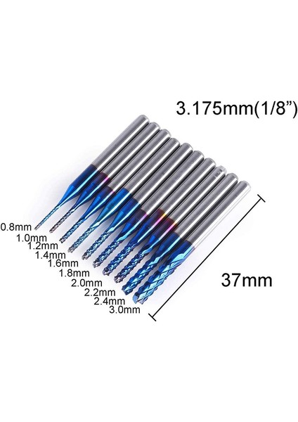 Flyeer 2020 40 Adet End Mill Gravür Uçları Seti Cnc Freze Uçları Kesme Freze Aracı Gravür Kesici 1/8 Inç Shank Tungsten Çelik