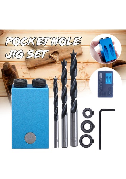 14 Adet Cep Delik Vida Jig Dübel Matkap 6/8/10MM Doğrama Kılavuzları Aracı W / Mıknatıs