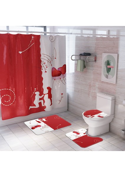 Srıwen 2020 Banyo Duş Seti Banyo Paspas Seti 3 Parça Banyo Halısı Yumuşak Klozet Kapağı
