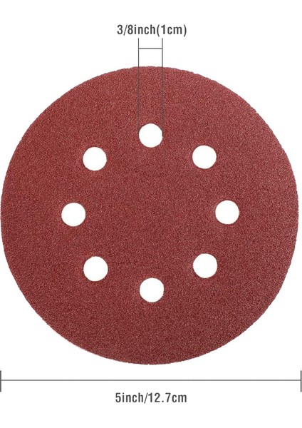 150 Adet Zımpara Seti, 5-Inç 8 Delikli Zımpara Diskleri 60,80,100,120,150,180,240,320,400,600 Irmik Rastgele Yörüngeli Zımpara Için modelleri