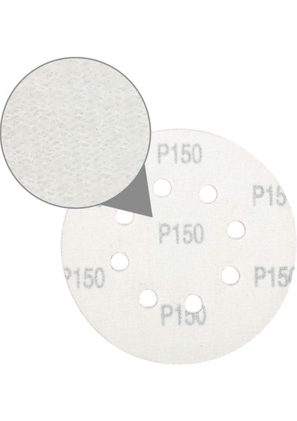 150 Adet Zımpara Seti, 5-Inç 8 Delikli Zımpara Diskleri 60,80,100,120,150,180,240,320,400,600 Irmik Rastgele Yörüngeli Zımpara Için indirimleri