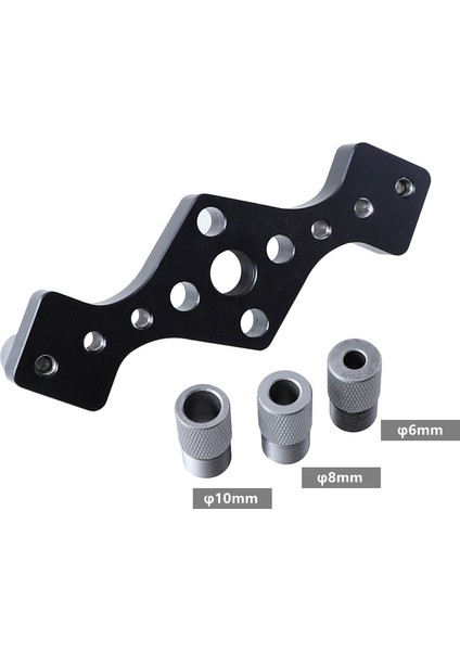 Ağaç Işleme Dübel Jig Dikey Delik Delme Bulucu Kendinden Merkezleme Matkap Kılavuzu 6 8 10MM Cep Delik Jig Siyah