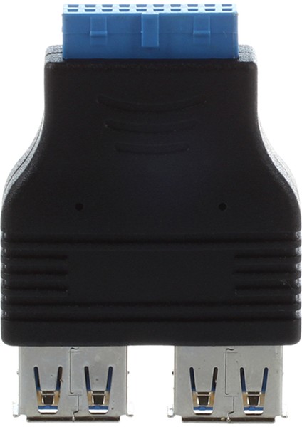 Anakart 2 Bağlantı Noktalı USB 3.0 A Dişi - 20 Pin Başlık Dişi Adaptör Konnektörü(Yurt Dışından)