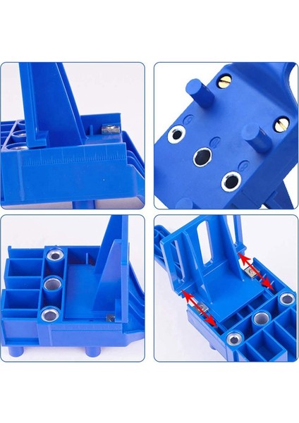 41 Adet Ağaç Işleme Dübel Jig Takımı, 6/8/10 mm Ahşap Dübel Delme Kılavuzu, Ahşap Delme Kavela Delik Testere Aletleri(Yurt Dışından)