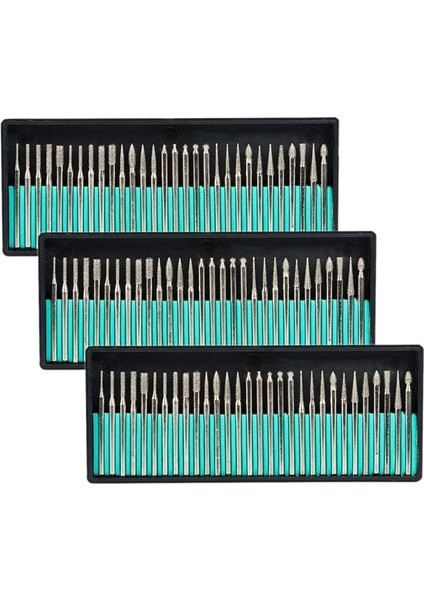 Elmas Çapak Uçları Matkap Gl Taş Metal Dremel Taşlama Döner Aracı Için, 90 Adet 1/8-Inç (3 Mm)