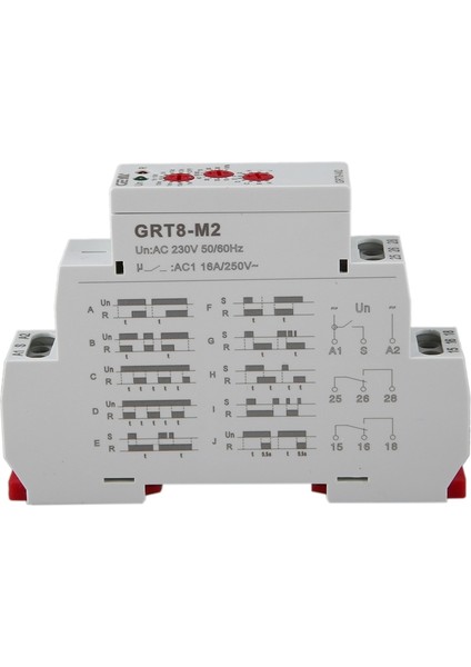 Geya 16A Çok Işlevli Zaman Rölesi AC220V Din Raylı Otomatik Grt8-M2 indirimleri