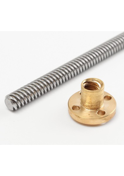 Purism Paslanmaz Çelik 8mm T8X2 Kurşun Vida Dişli Çubuk Trapez Acme Step [150MM]