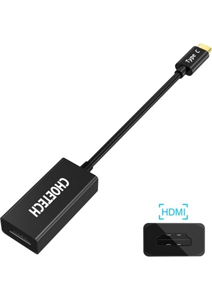 Choetech USB C HDMI Kablo Adaptörü 4K 60Hz USB 3.1 Tip C (Thunderbolt 3 Uyumlu) Galaxy S8,macbook 2018/2017 ile Uyumlu