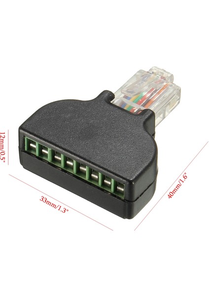 Aracı Ethernet RJ45 Erkek 8 Pinli Av Terminali Vidalı Adaptör Dönüştürücü Bloğu Cctv Kiti