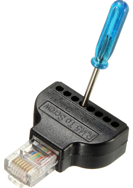 Aracı Ethernet RJ45 Erkek 8 Pinli Av Terminali Vidalı Adaptör Dönüştürücü Bloğu Cctv Kiti