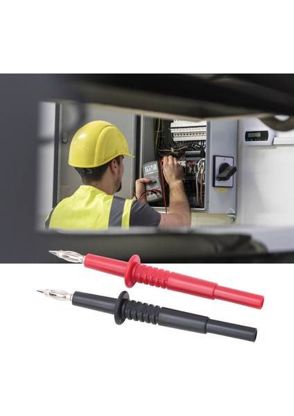 2 Adet P5011 Multimetre Için 4mm Muz Fiş Test Probu Konektörü Kurşun