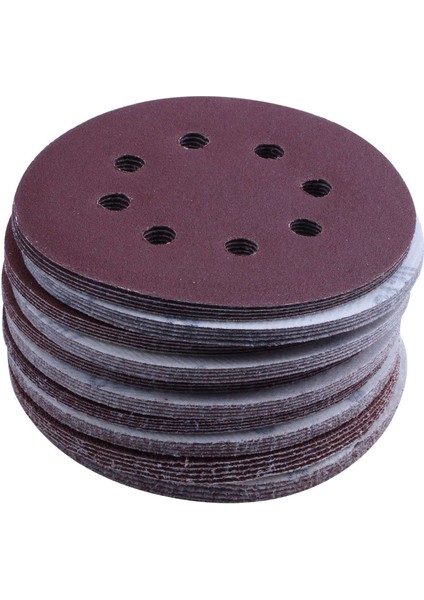 50 Adet 125MM Yörünge Zımpara Zımpara Diskleri 40,60,80,100,120G Kum Zımpara Yeni(Yurt Dışından)