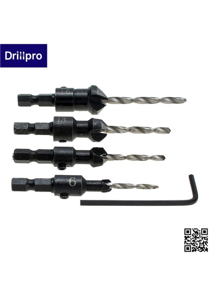 Drillpro 4 Adet Marangozluk Havşa Matkap Ucu Seti Ağaç Işleme + Altıgen Şaft #6 #10 #13 #16 fırsatları