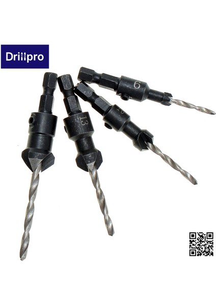 Drillpro 4 Adet Marangozluk Havşa Matkap Ucu Seti Ağaç Işleme + Altıgen Şaft #6 #10 #13 #16 indirimleri