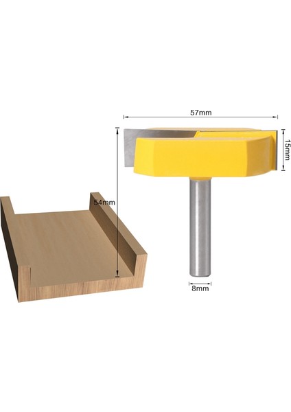 Guangdong Spirit 8mm Şaft Temizleme Alt Freze Uçları Freze Ahşap Kesiciler 2-3/16 Yüzey Planya Freze Ucu Için Kesme Çapı (Yurt Dışından)