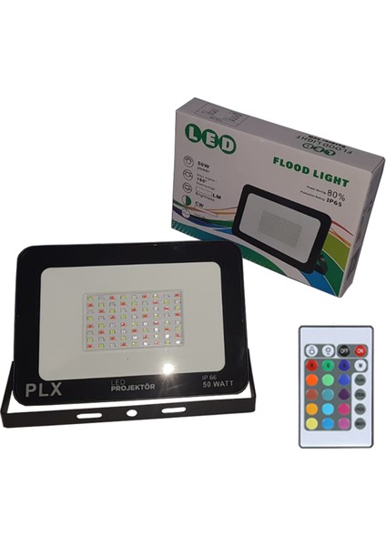 50 Watt Rgb Led Projektör Tablet Ir Kumandalı Rgb Projektör