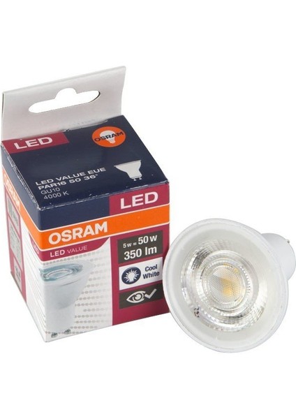 Osram - 5-50w Gu10 Led Spot Ampul Natural Beyaz 4000-4500k