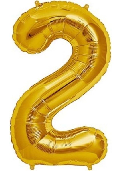 Rakam Folyo Balon Gold 2 40 cm 16 Inç