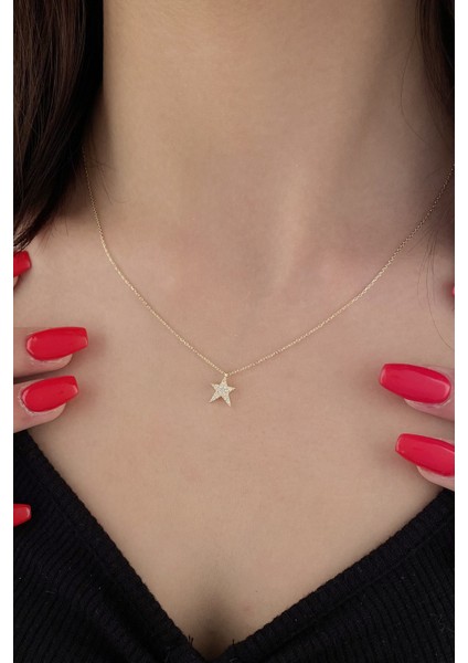 14 Ayar Altın Taşlı Kuyruklu Yıldız Kolye fiyatları