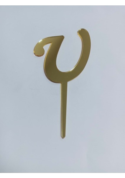 Pleksi Harf U Gold 7 cm Aynalı Pleksi