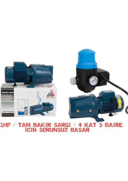 Ibeltech Bakır Sargı Paket Hidrofor Multi JET-750 4 Kat 5 Daire STX-IBL-750 fiyatları