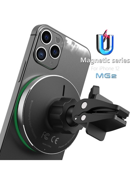 15 W Qi Manyetik Kablosuz Araç Şarj Telefon Tutucu İphone 12 Pro Için Maksimum Kablosuz Şarj Araba Telefon Tutucu İphone 12 | Telefon Tutucular Duruş (Yurt Dışından)