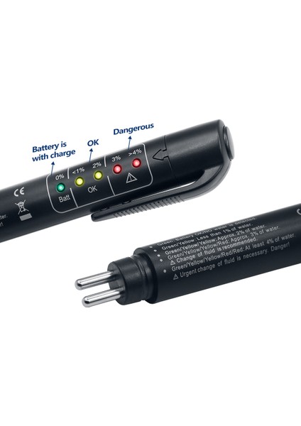 Araba Fren Hidroliği Yağ Nem Sıvı Test Cihazı LED Test Göstergesi Kalem Aracı (Yurt Dışından)