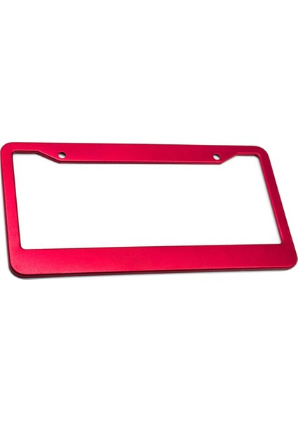 Metal Alüminyum Alaşım Anodize Araba Plaka Çerçeve Tutucu Boş Kırmızı (Yurt Dışından)