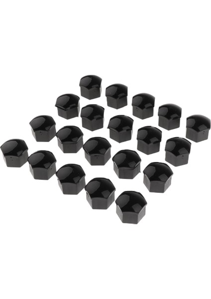 20 Parça Araba Kamyon Tekerlek Lastik Hub Vida Bolt Somun 17MM Plastik Kapaklar Siyah (Yurt Dışından) modelleri