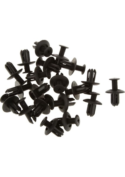 20X6MM 0.24 Inç Siyah Plastik Itme Tipi Raptiye Pin Klipler Yamaha 20 Adet Için (Yurt Dışından)