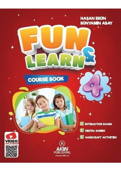 Akın Publishing 4. Sınıf Fun & Learn Ingilizce Set ( Course Book - Activity Book - Fun Mag