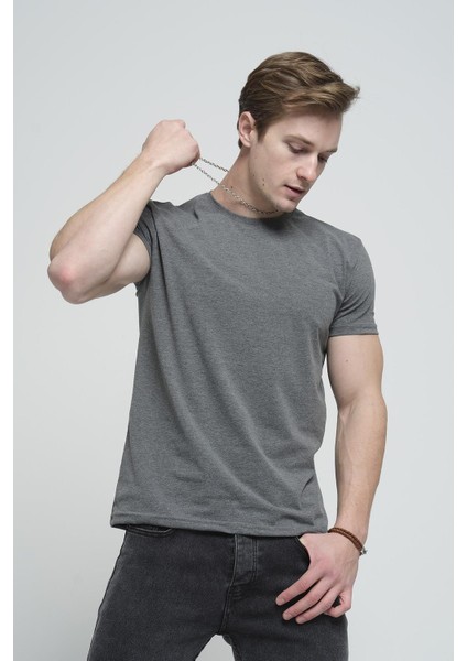 Ftx Slim Fit Bisiklet Yaka Erkek Basic Tshirt