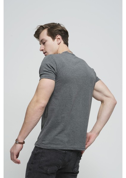 Ftx Slim Fit Bisiklet Yaka Erkek Basic Tshirt