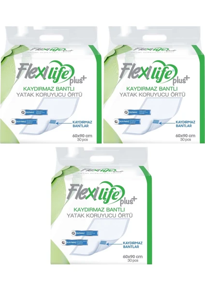 Flexi Life Flexi LifeFlexi Life Hasta Alt Açma Yatak Koruyucu Örtü 60*90 Cm 90 Adet Kaydırmaz