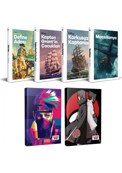 Çocuk Klasikleri Dört Kitap - Naruto ve Sasuke-Itachi Defter