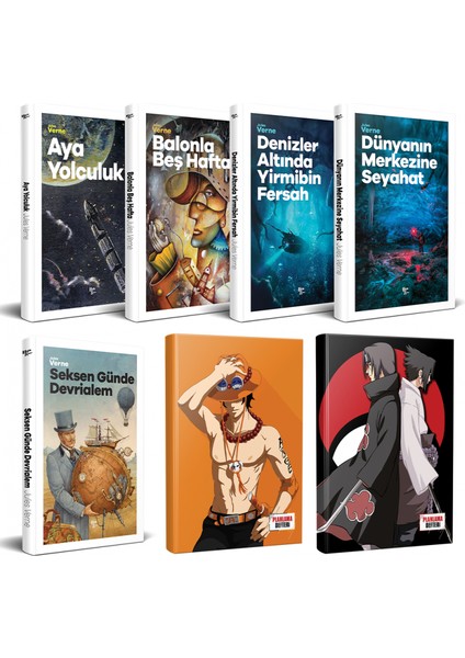 Çocuk Klasikleri Beşli Kitap - Ace ve Sasuke-Itachi Defter