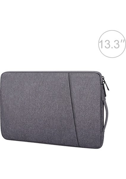 ND01D Kol Koruyucu Kılıfı Keçe Koruyucu Kılıf Taşıma Çantası 13.3 Inç Laptop (Koyu Gri) (Yurt Dışından)