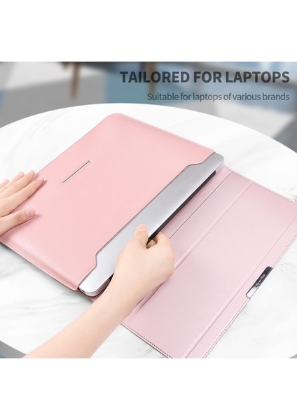 4 In 1 Uuniversal Laptop Tutucu Pu Su Geçirmez Koruma Bilek Laptop Çantası, Boyutu: 17 Inç (Siyah) (Yurt Dışından)