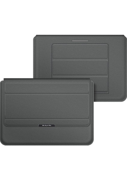 4 In 1 Uuniversal Laptop Tutucu Pu Su Geçirmez Koruma Bilek Laptop Çantası, Boyutu: 17 Inç (Gri) (Yurt Dışından)