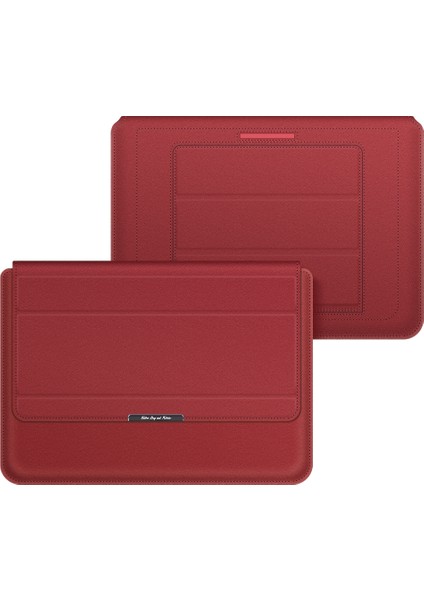 4 In 1 Uuniversal Laptop Tutucu Pu Su Geçirmez Koruma Bilek Laptop Çantası, Boyutu: 17 Inç (Kırmızı) (Yurt Dışından)