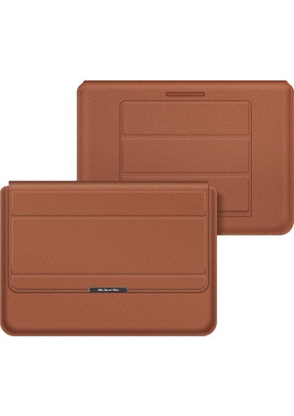4 In 1 Uuniversal Laptop Tutucu Pu Su Geçirmez Koruma Bilek Laptop Çantası, Boyutu: 17 Inç (Kahverengi) (Yurt Dışından)
