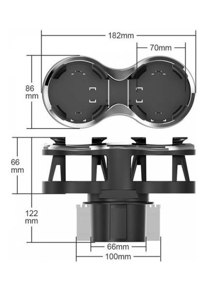 Oto Araç Için Çift Bardak Tutucu Içecek Tutucu