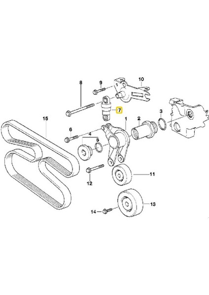 Bmw Uyumlu M41 - M51 Dizel Motor Ina Kayış Gergi Pistonu 11282248168